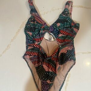 Farm Rio Swimsuit beautiful print size large
